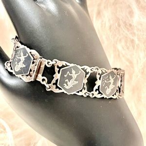 Vintage Marked Siam Sterling Bracelet - 1940s